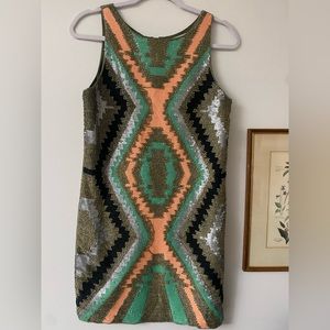 Beaded/Sequin Dress. Formal dress by English rose. Size small. #metallic #beaded